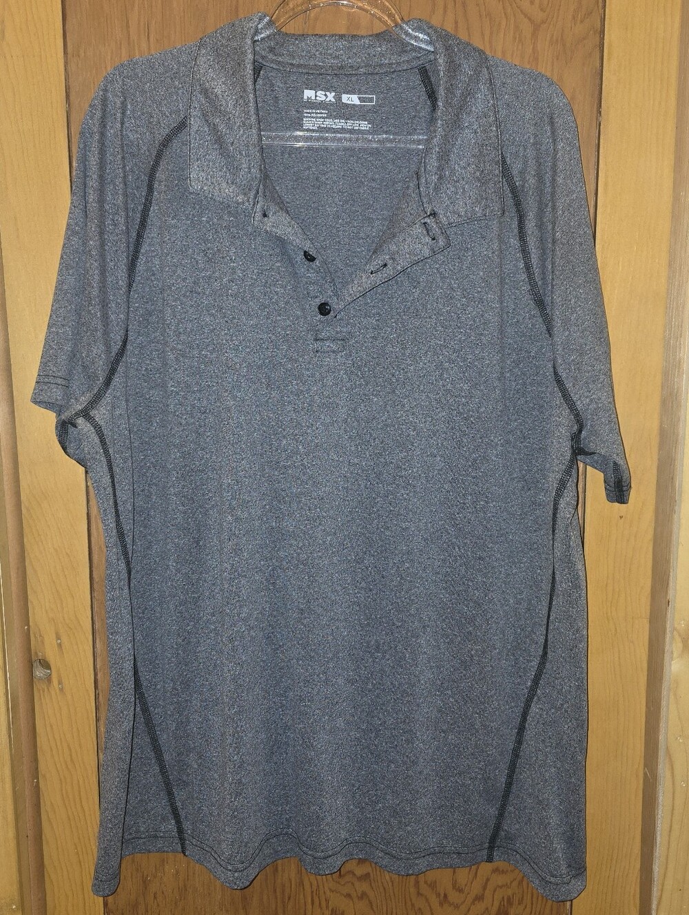 New no tags MSX bb Michael strahan mens XL gray polo tshirt